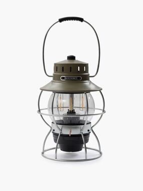 NIB Barebones Living Railroad Lantern - Olive Drab